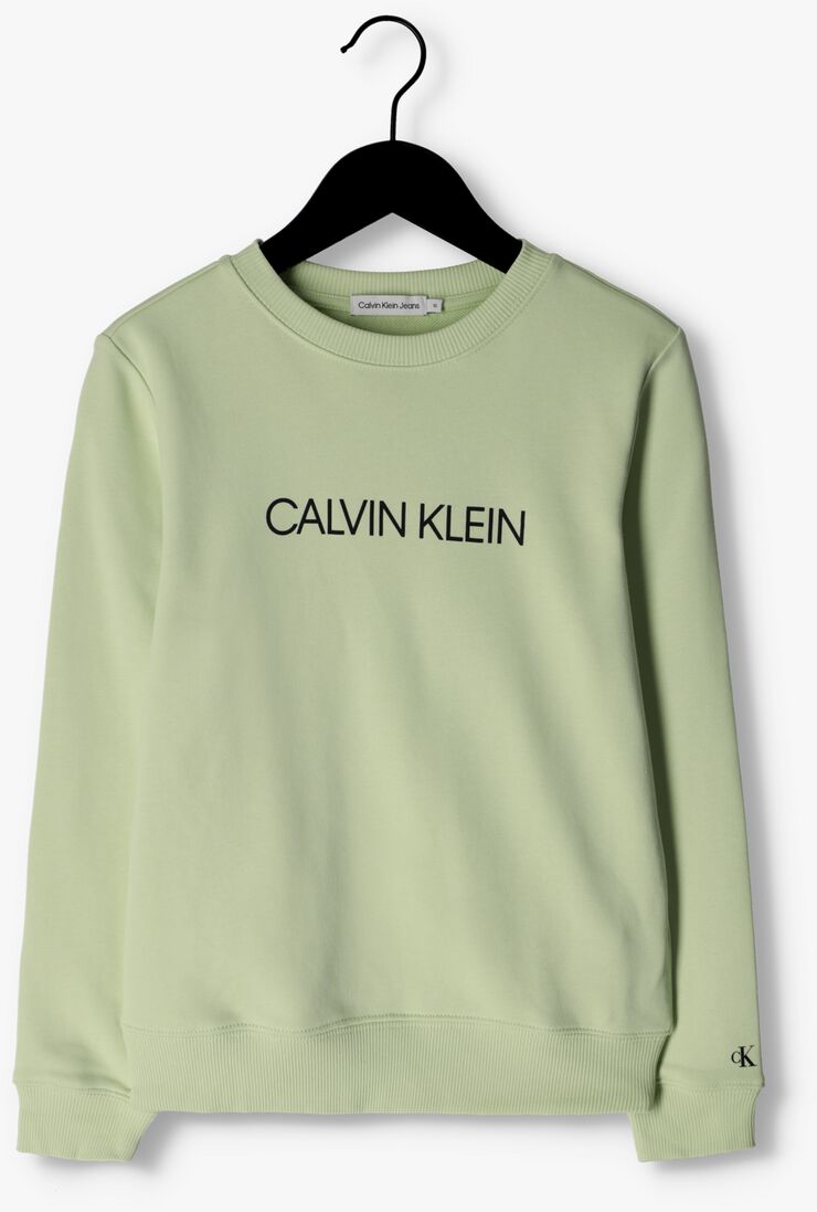 CALVIN KLEIN groene calvin klein trui institutional logo sweatshirt
