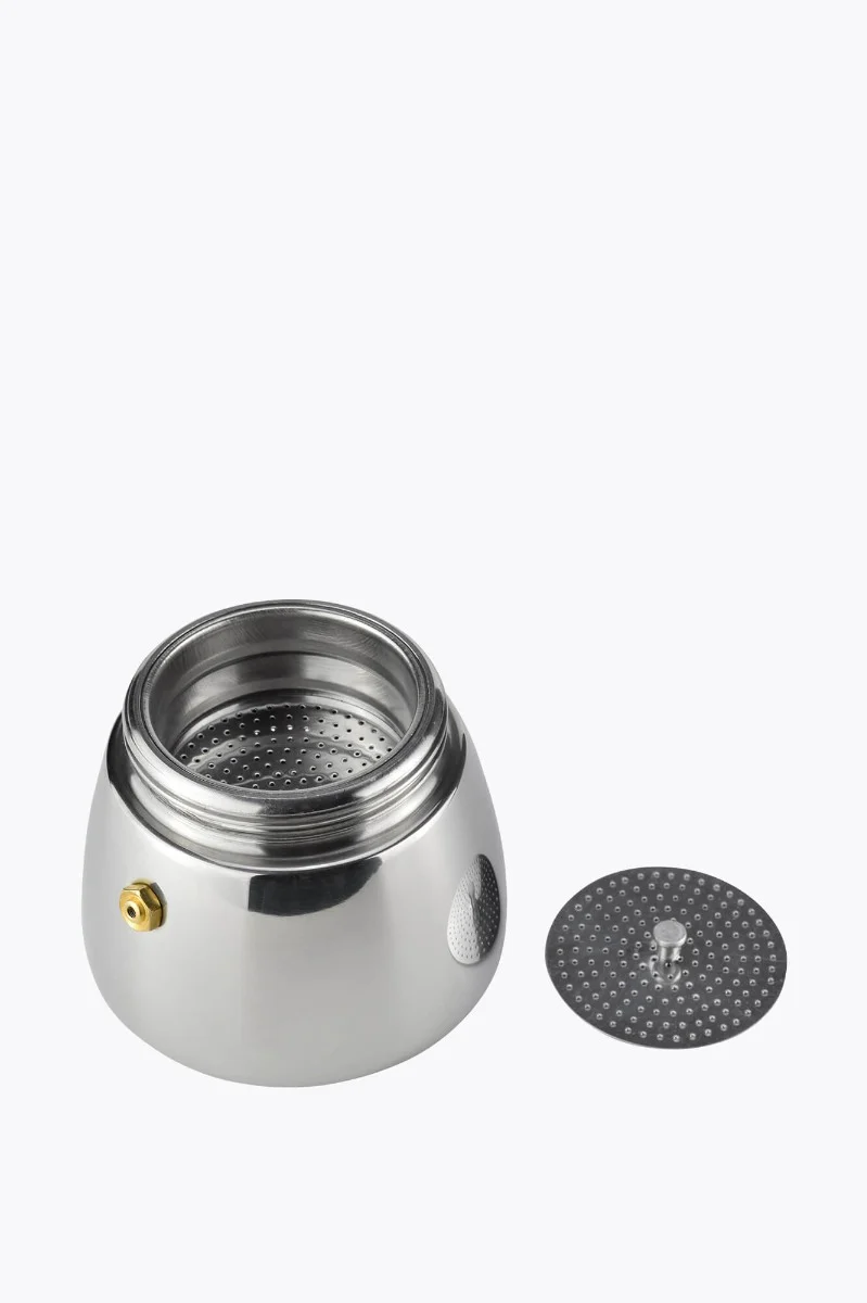 Milu Aluminium Induktion Espressokocher-Set (5-tlg.) schwarz 3 Tassen