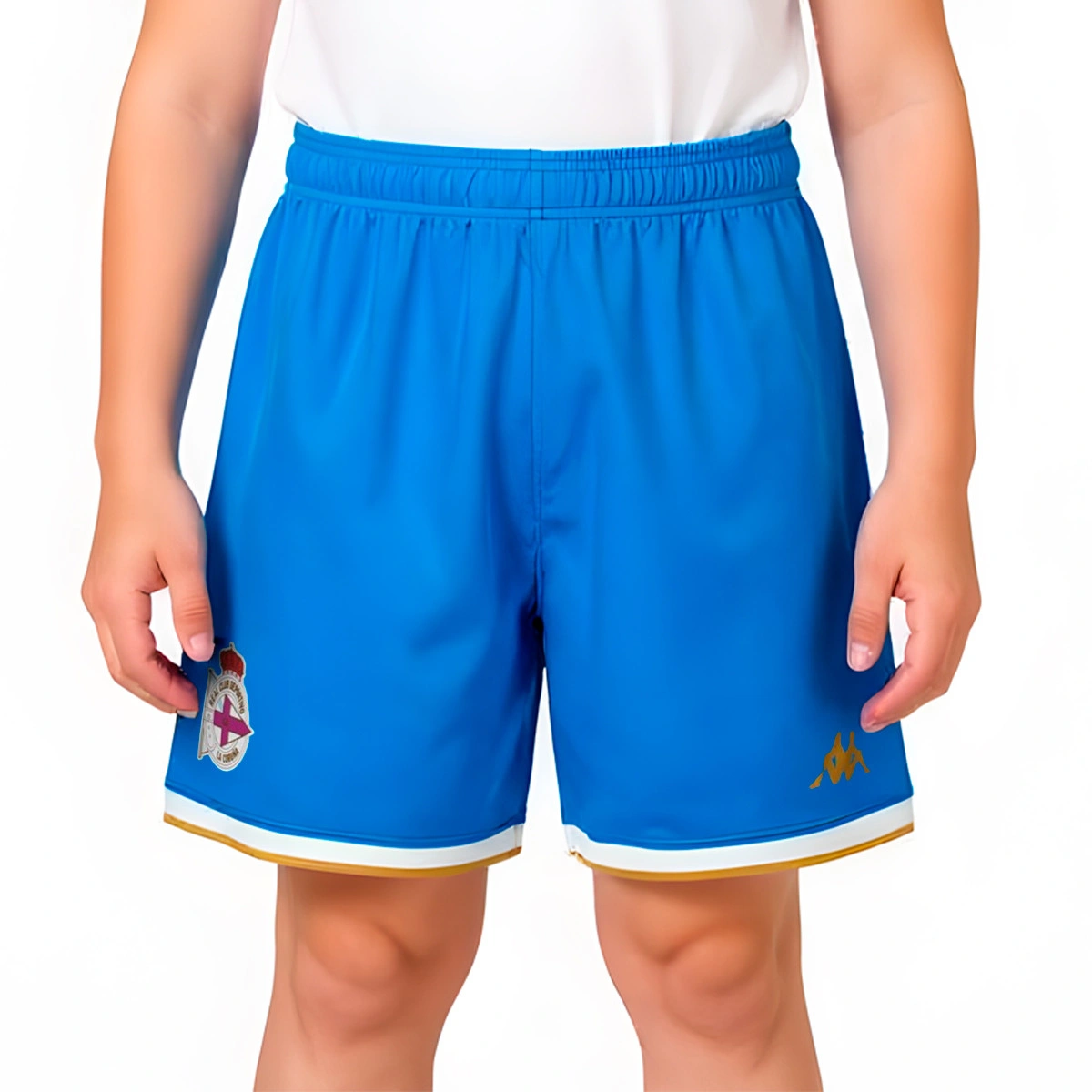 Calções Kappa Deportivo La Coruña Primeiro Equipamento 2025-2026 Criança