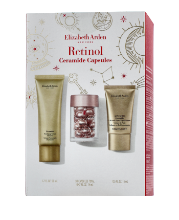 Elizabeth Arden Ceramide Set mit Retinol Line Erasing Night Serum Capsules 30Stück-50ml-15ml
