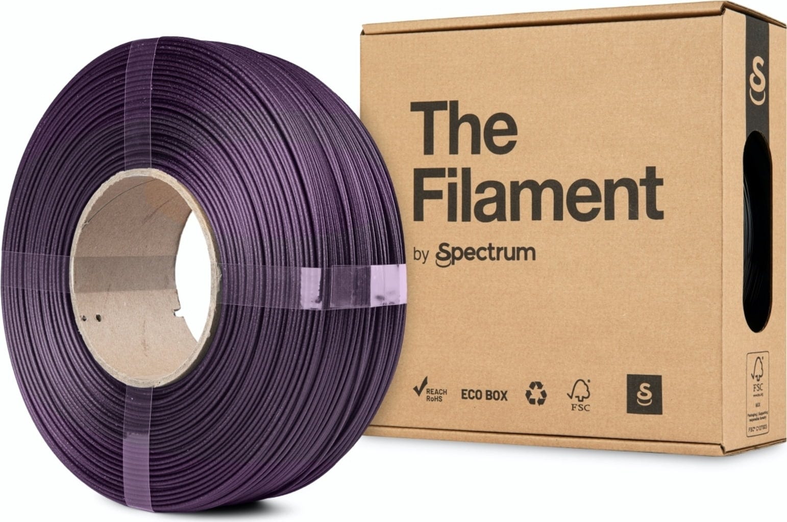 The Filament  ReFill PETG CF Purple, 1,75 mm / 1000 g    Mit 3 % Kohlefasern verstärktes PETG ohne Spule in Purple