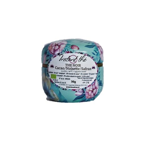 Thé noir bio cacao noisettes safran,30g