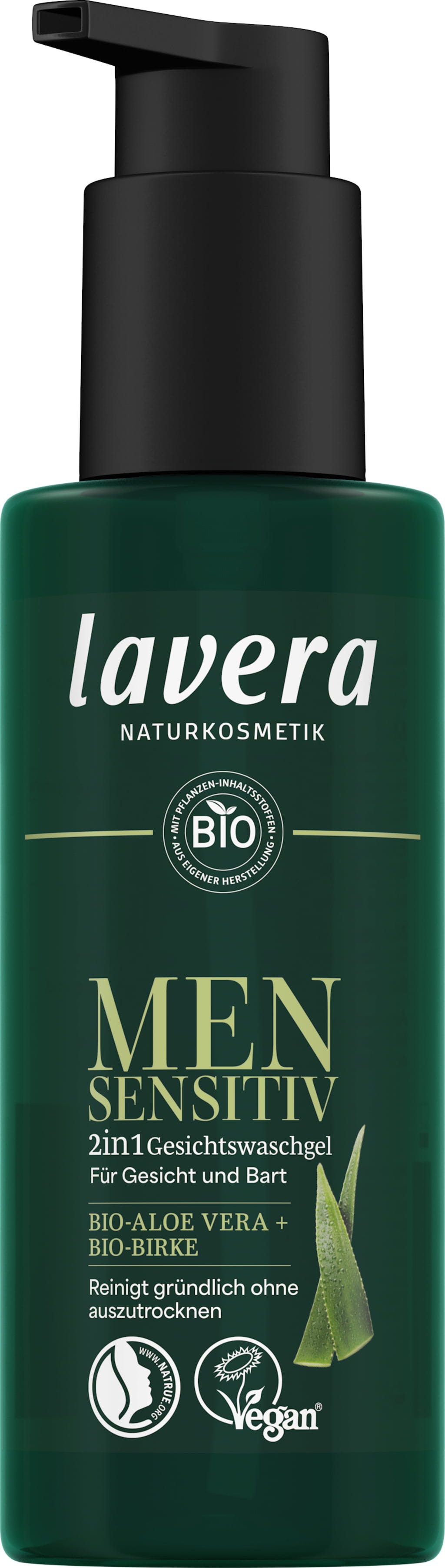 lavera  Men sensitiv 2in1 Gesichtswaschgel, 150 ml