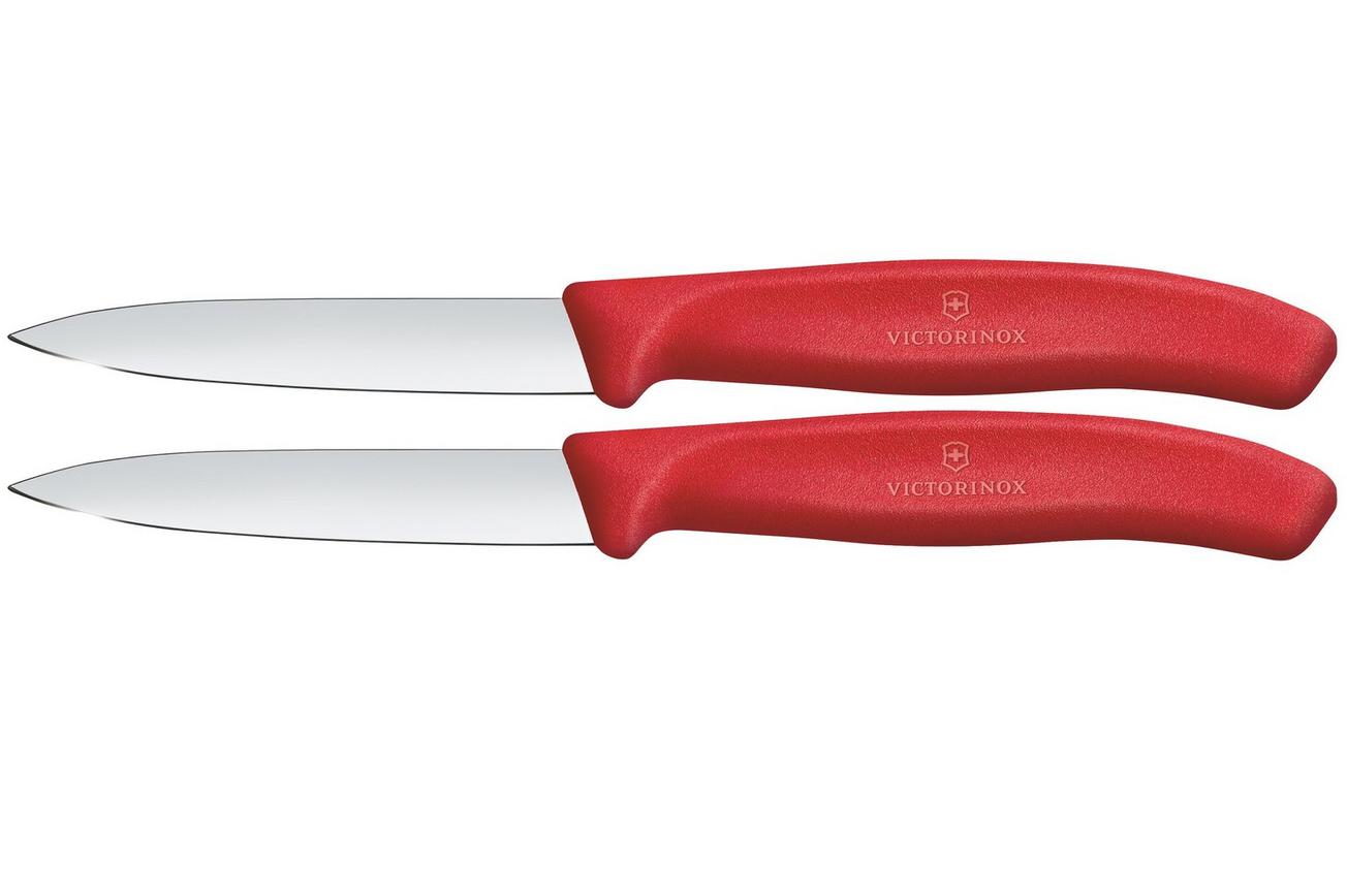 Victorinox Swiss Classic 6.7601.2C1 Straight, Red, set van 2 groentemesjes, 8 cm