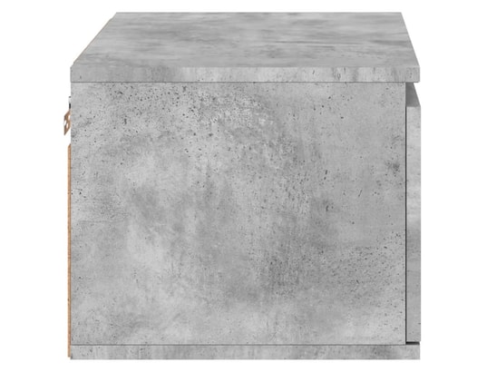 VIDAXL - Table de chevet murale avec lumières led gris béton