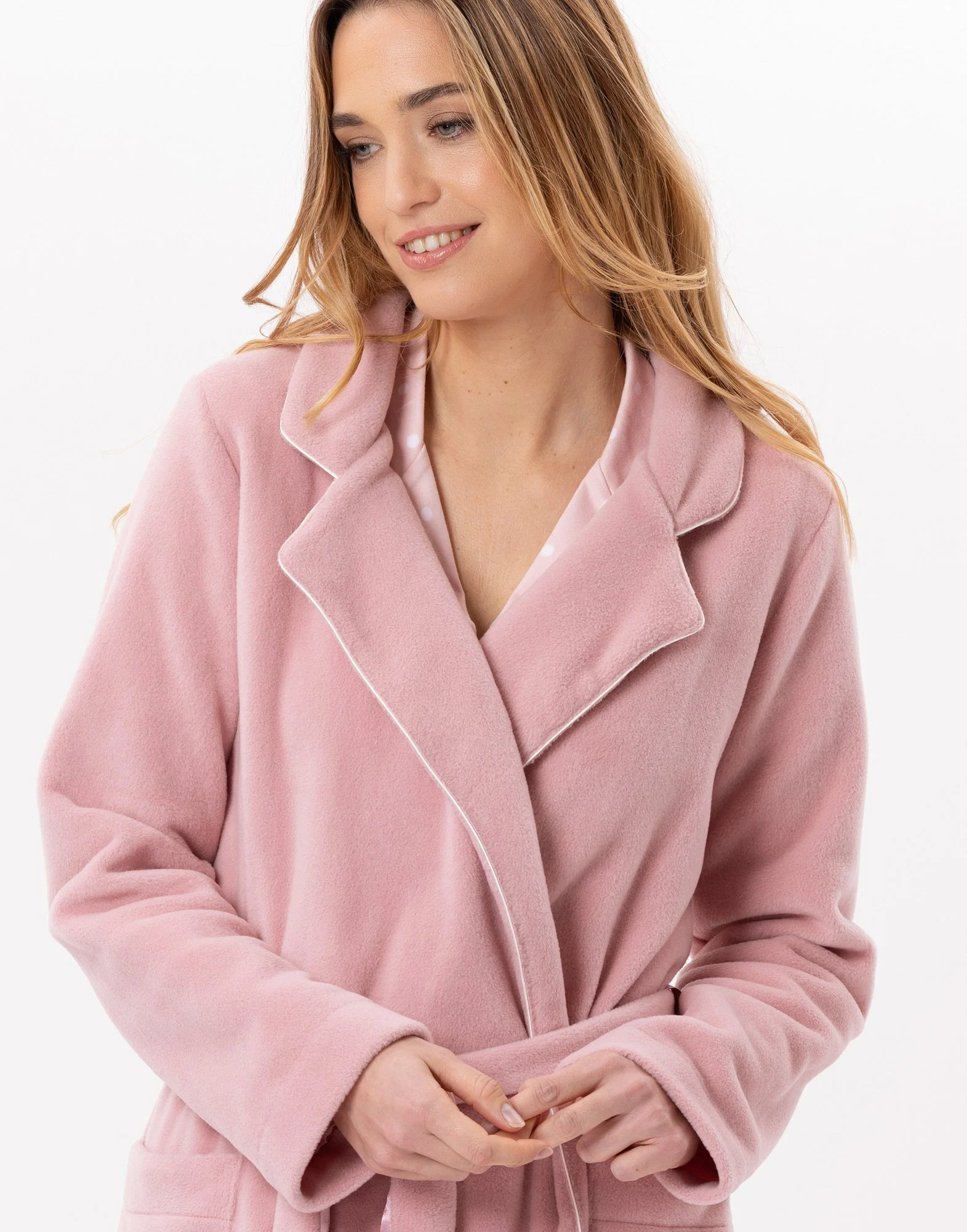 ESSENTIEL 865 - Peignoir en polaire | Rose