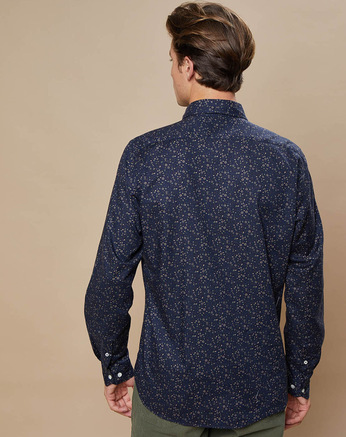 Hartford Chemise Slim Sammy imprimée marine/army/khaki