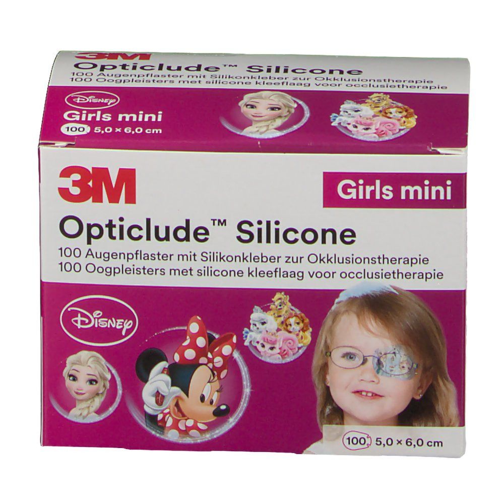 Opticlude 3M Silicone Disney Girls mini 5 cm x 6 cm
