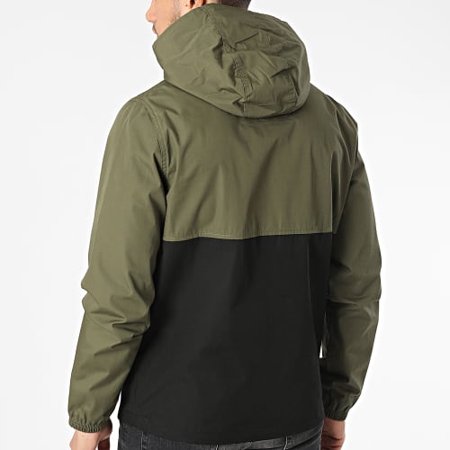 Veste Zippée Capuche Alder Light 2 Tones Vert Kaki Noir