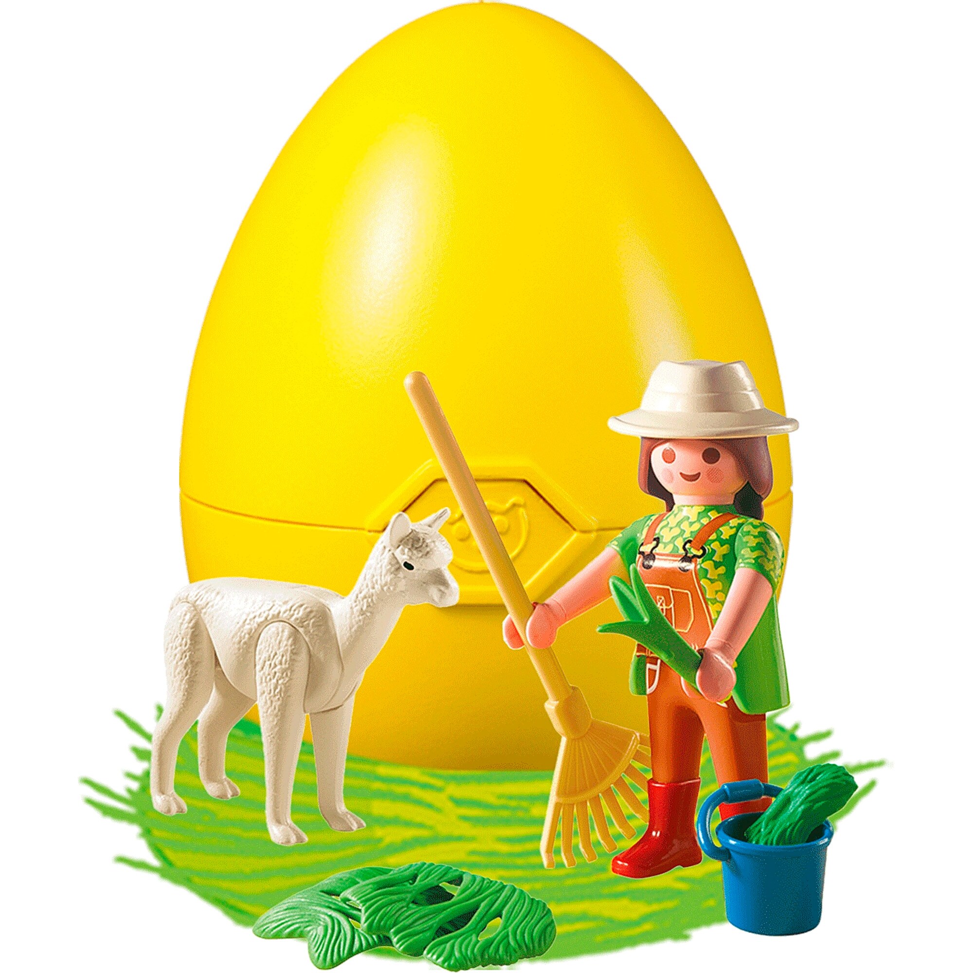 PLAYMOBIL Konstruktionsspielzeug Tierpflegerin mit Alpaka