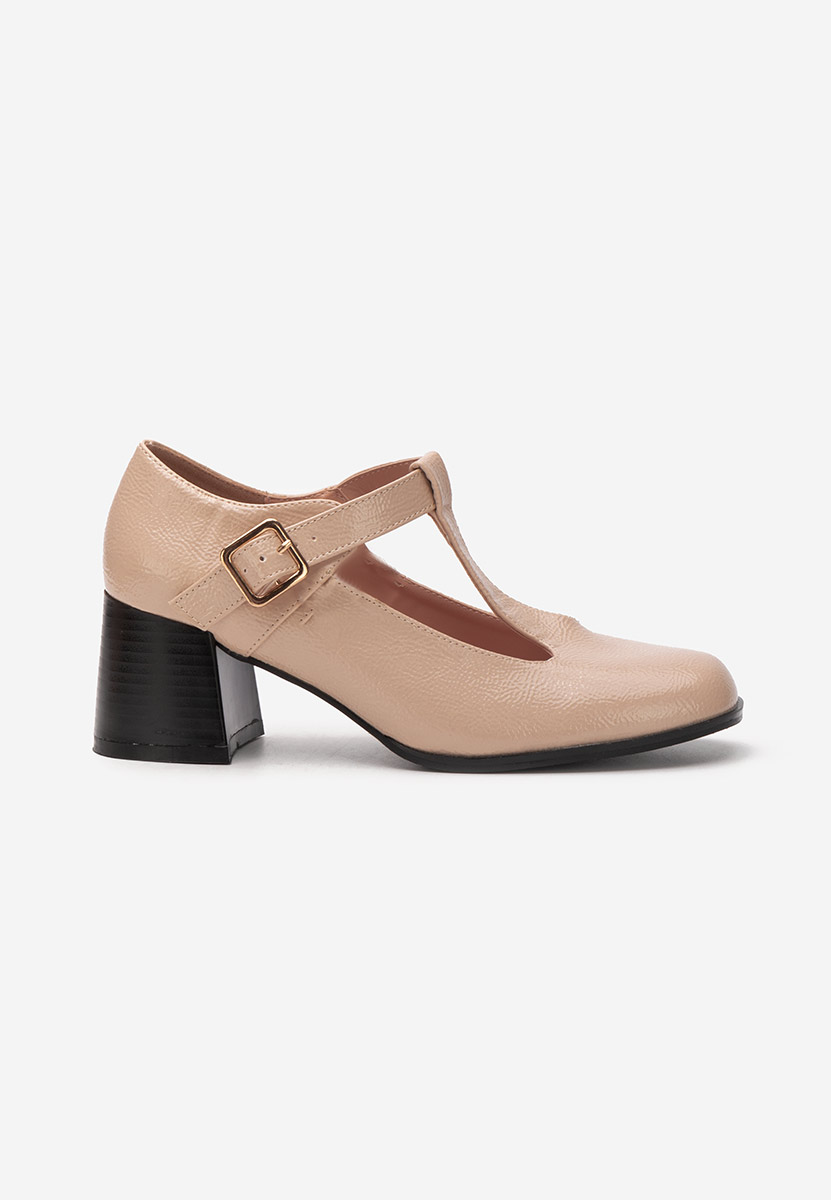 Chaussures à talon moyen beige Vesita