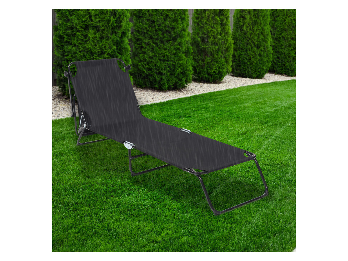 Infinity goods set van 2 opvouwbare ligbedden - Black