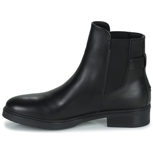 Tommy Hilfiger - Coin Leather Flat Boot Negro