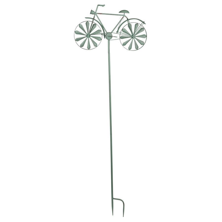Metall-Gartenstab Fahrrad 160cm Antik-Grün