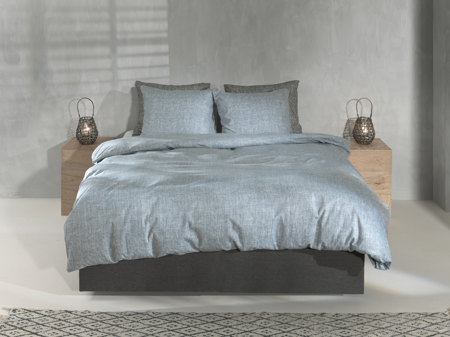 Zo Home Dekbedovertrek Flanella di Lino - denim