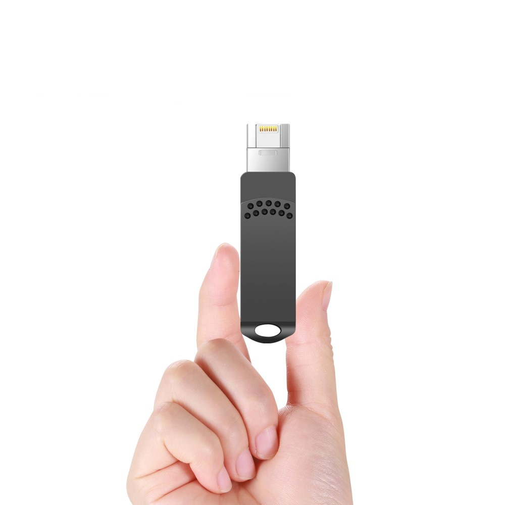 (256GB) 3in1 USB Lightning / USB C / USB A Speicher Stick Flash Drive USB 3.0 - Silber
