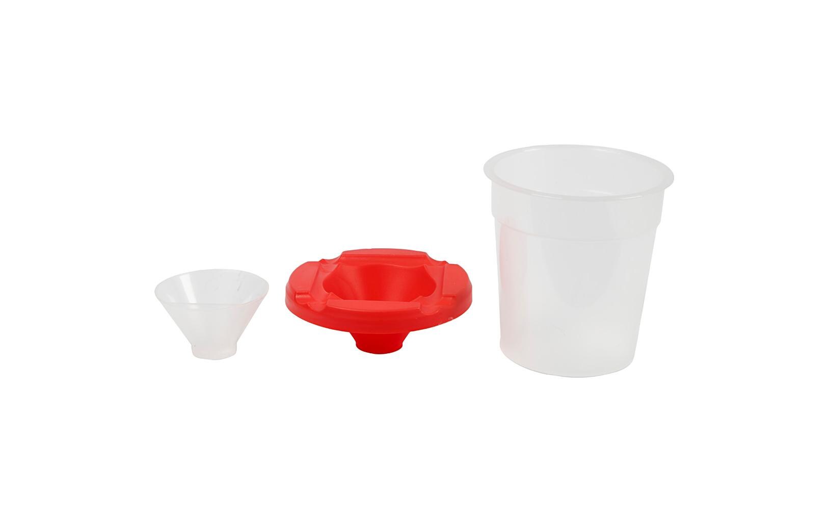 Wasserbecher Rot/SemitransparentAuslaufsicherer Pinselbecher