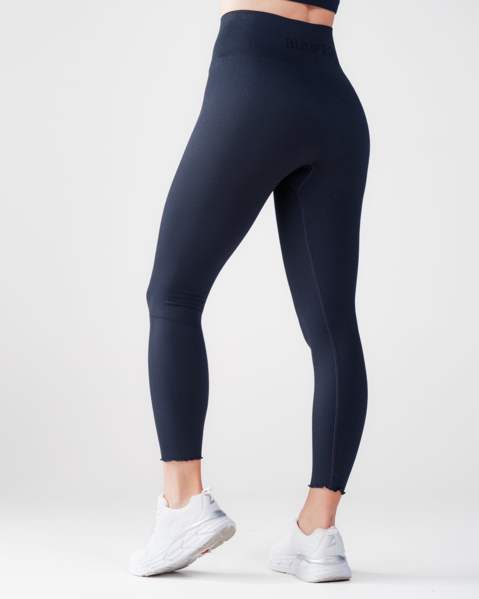 Bumpro Perfect Rib Frill Tights Navy