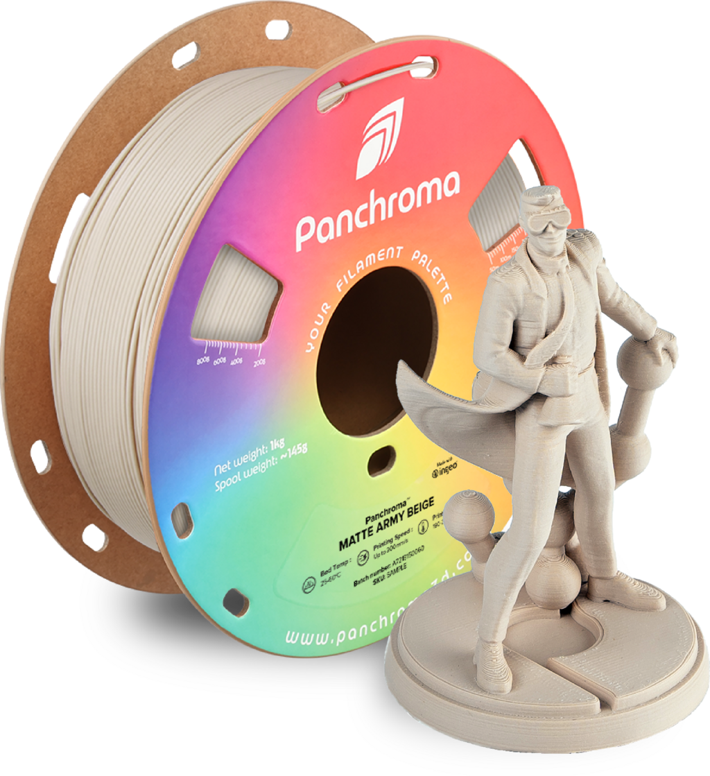 Polymaker  Panchroma™ PLA Matte Army Beige, 1,75 mm / 1000 g    Matte Eleganz in Army Beige