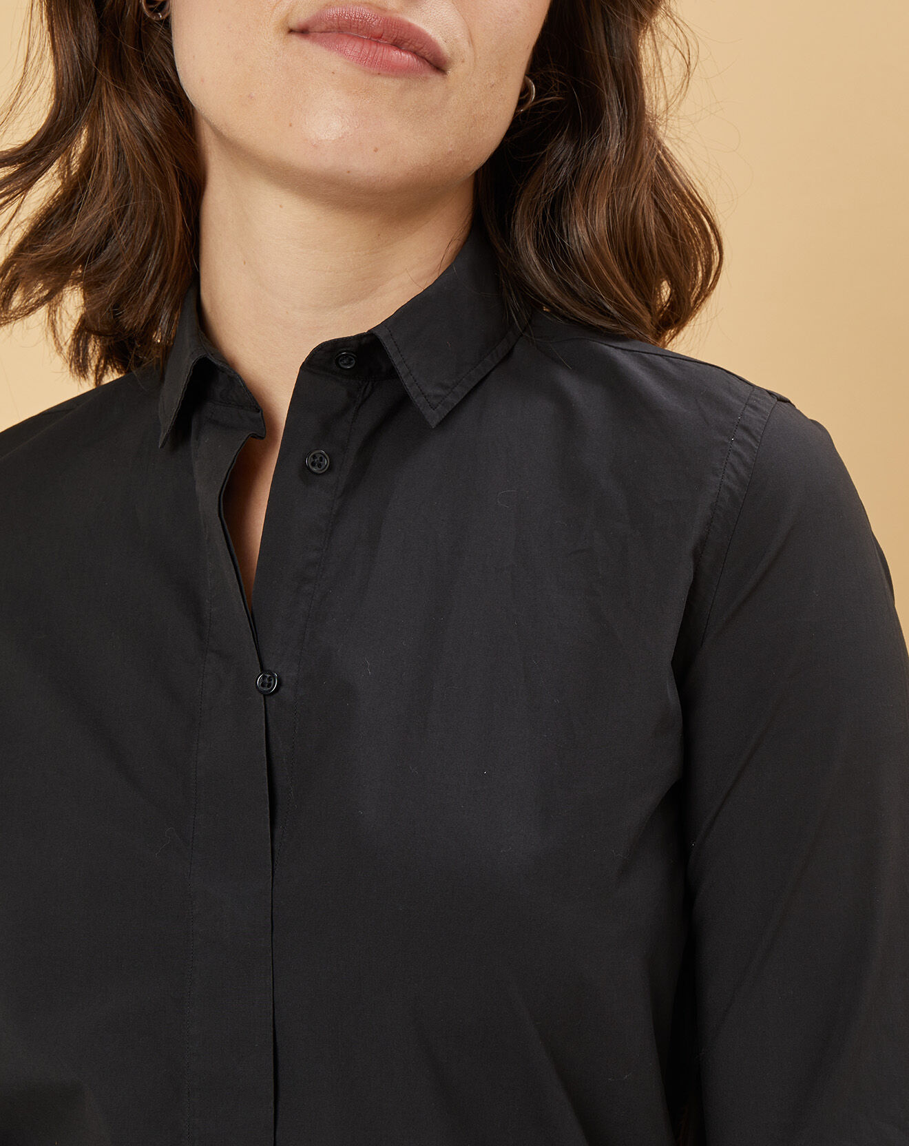Acquaverde Chemise en Popeline Kim noire