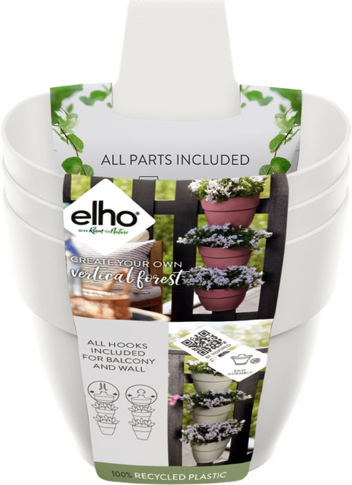 Elho plantenbak voor verticale tuin Vibia Campana Vertical Forest wit 20,7 x 17,1 x 29,7 cm