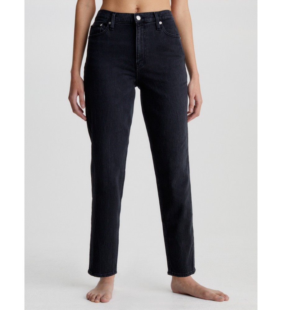 Calça jeans preta Calvin Klein Jeans Mom