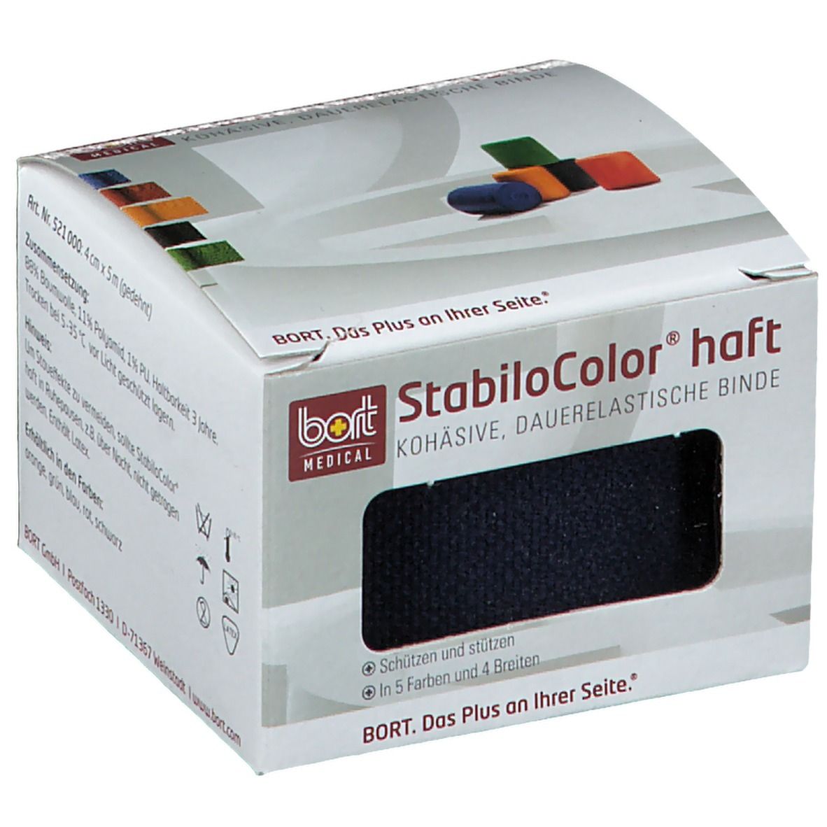 BORT StabiloColor® haft Binde 4 cm blau