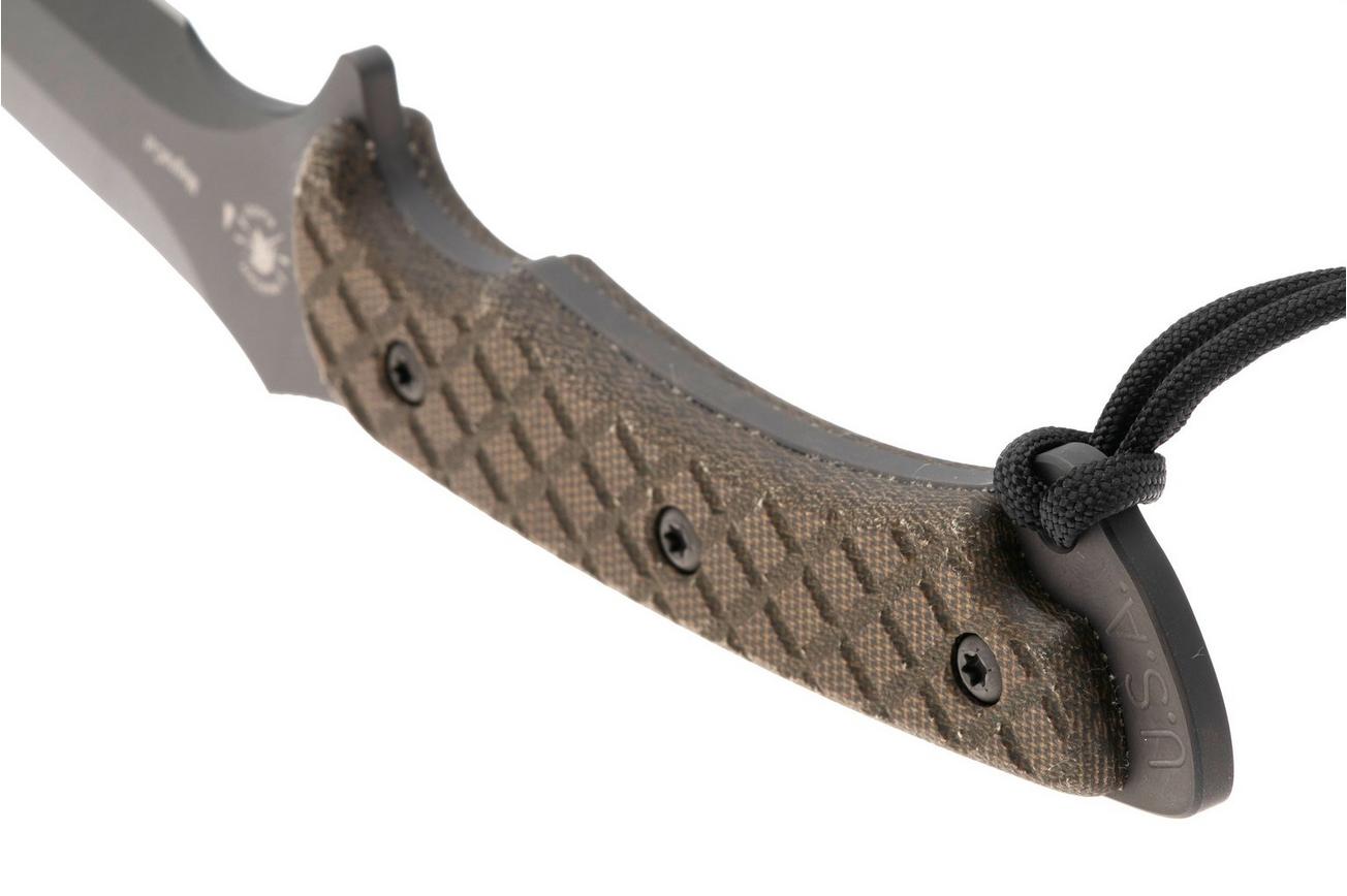 Spartan Blades Ares SB1BKGRNLBK Black, Green Micarta, survivalmes, MOLLE schede