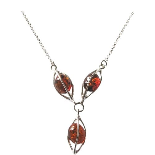 Collier ambre argent