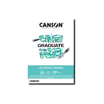 Canson Graduate Lettering Marker - Bloc dessin - 20 feuilles - A4 - 180 gr