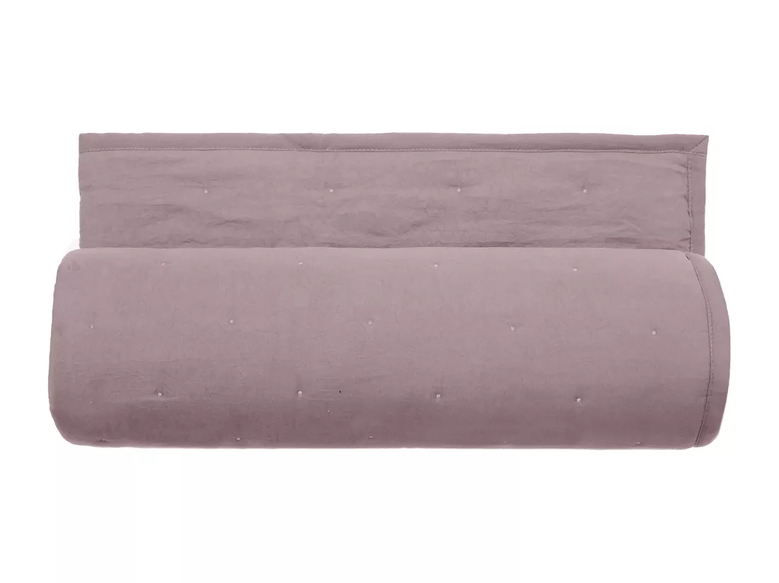 Couvre-lit 180x240 CELESTE velours piquage points brodés Fané
