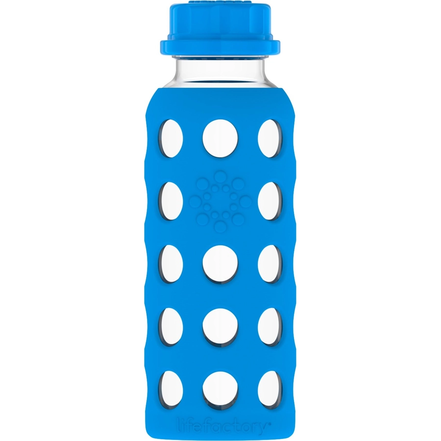 lifefactory Trinkflasche aus Glas in ocean, 250 ml
