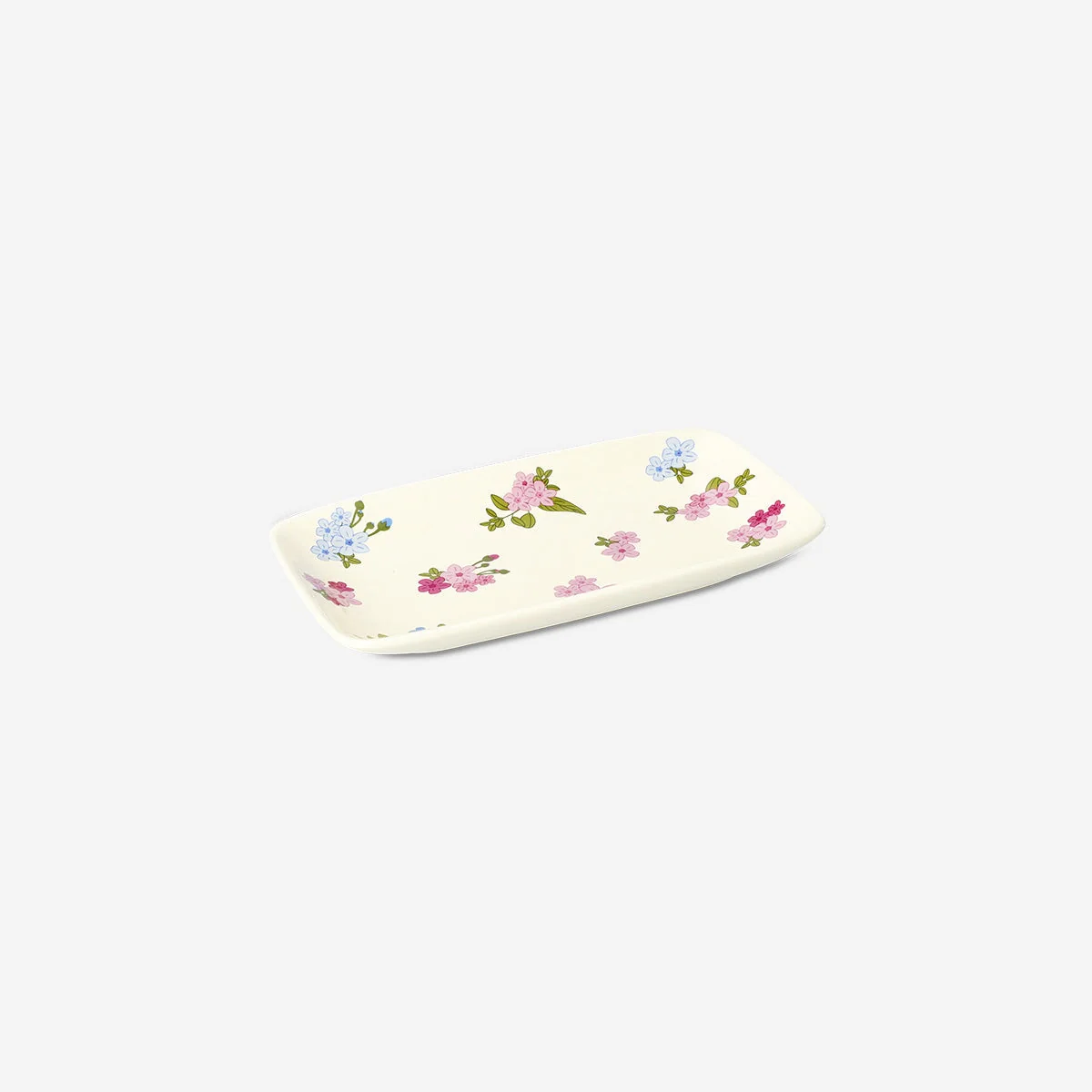 Serveringsbakke med blomsterprint - 22 cm