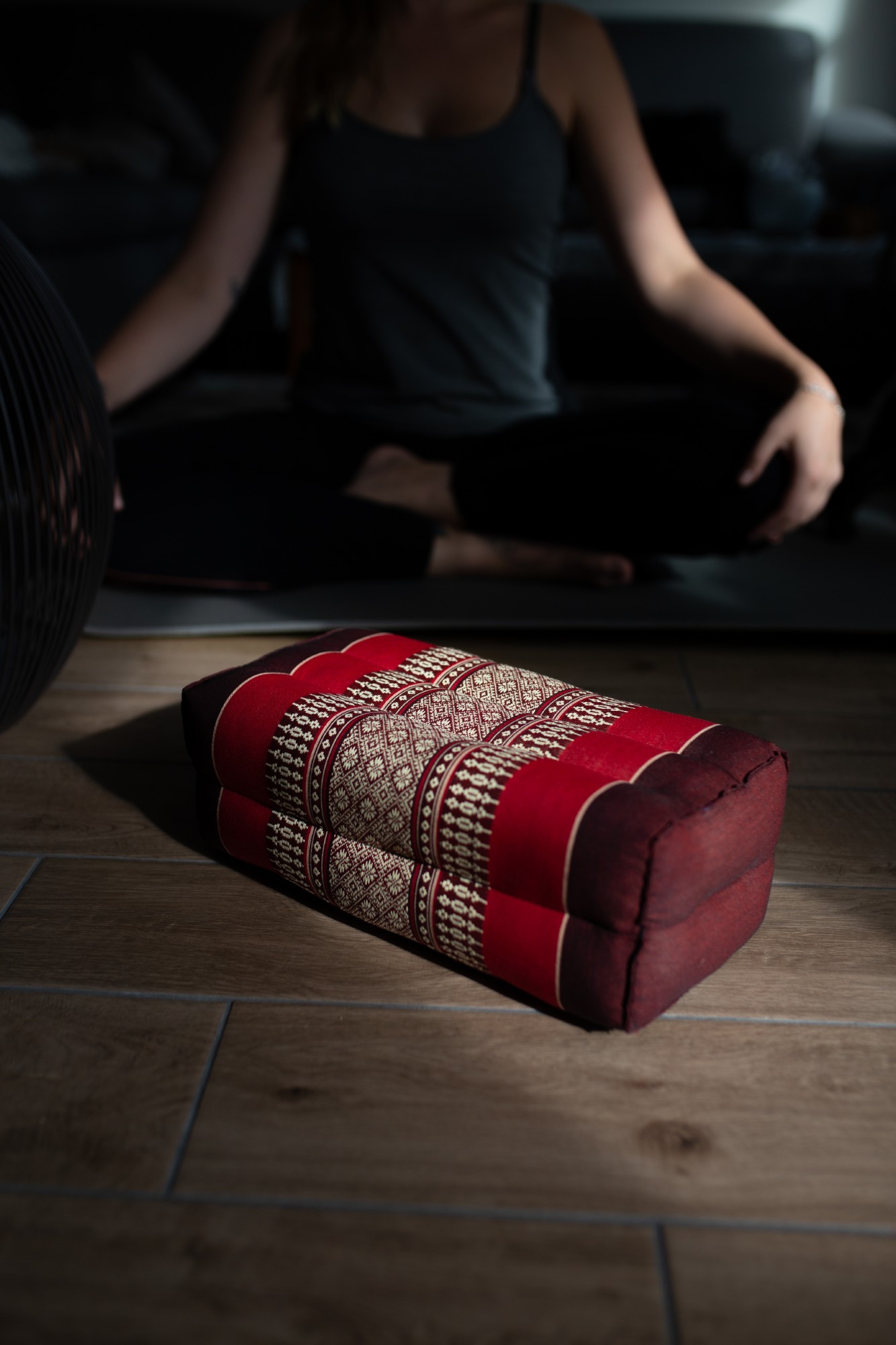 Yogakissen, burgund, rot, B 35 cm, H 15 cm, T 16,5 cm von fischer's lagerhaus