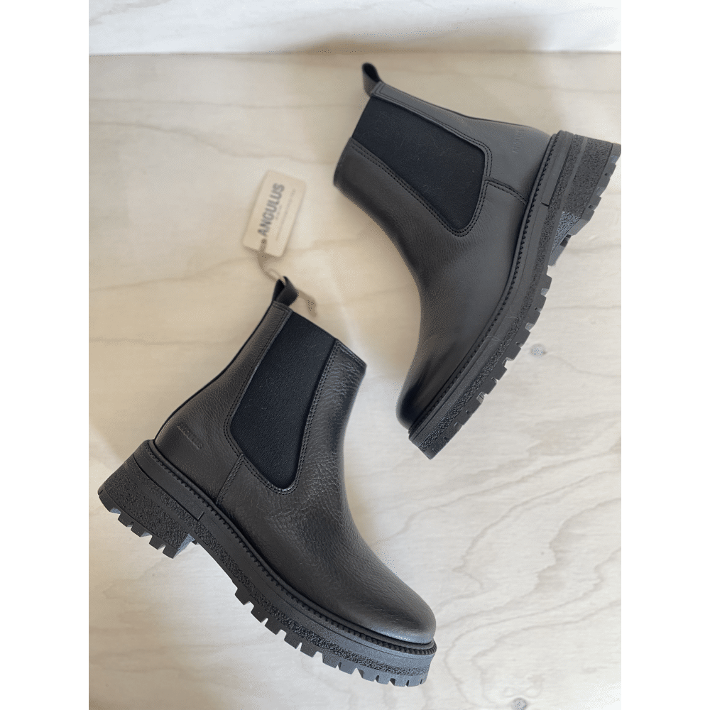 Angulus - Chelsea Boot Track Sole - Black