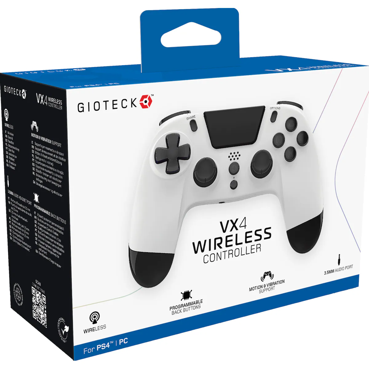 Gioteck VX-4 PlayStation 4 trådløs kontroller (hvit)