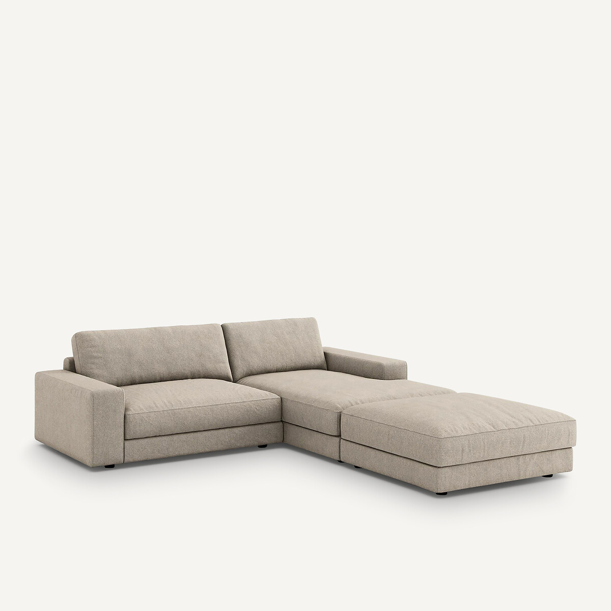AM.PM<br>Sofá de canto, viscose/linho texturizado, Skander