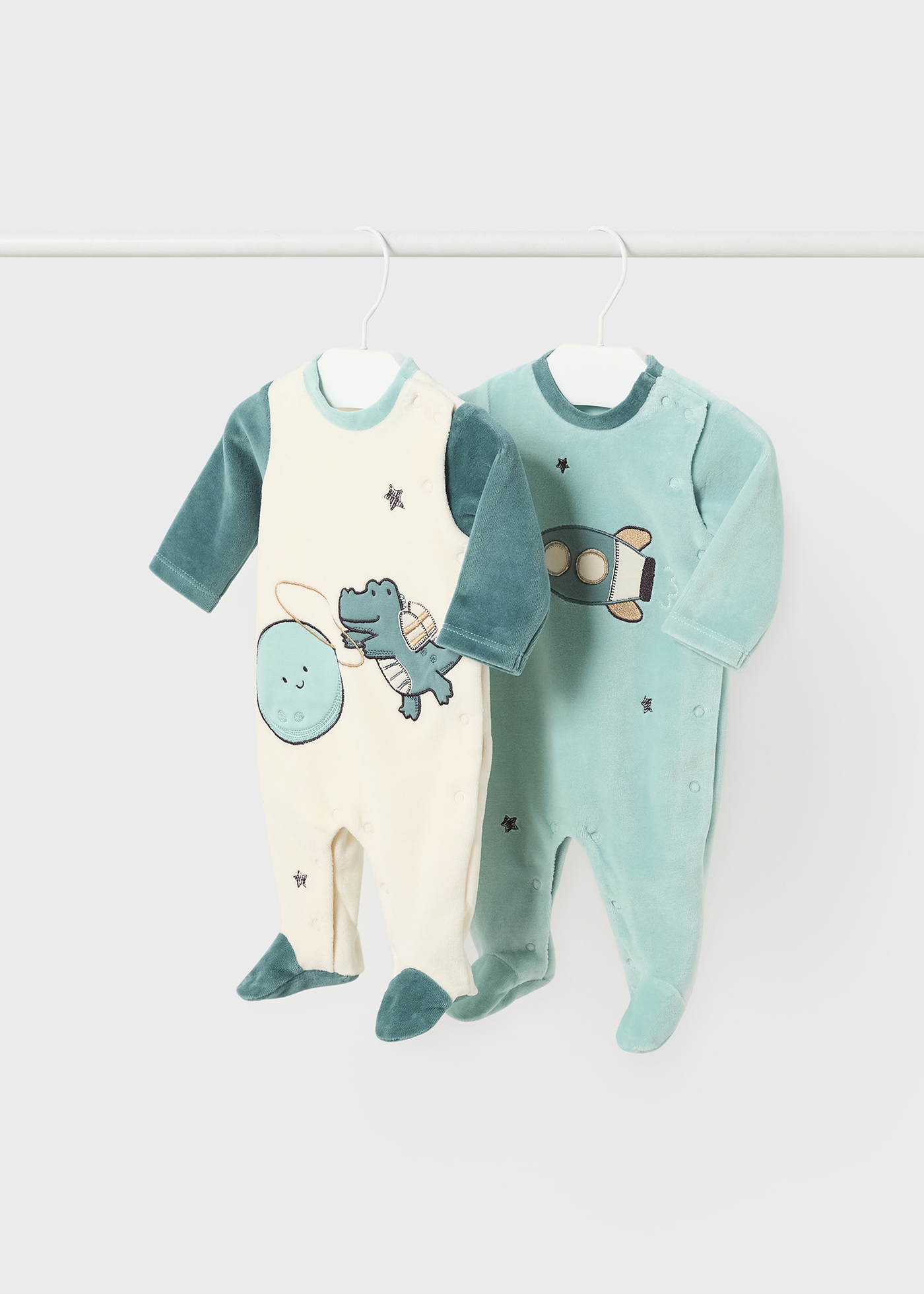 Conjunto de 2 pijamas de lã polar Better Cotton para recém-nascidos