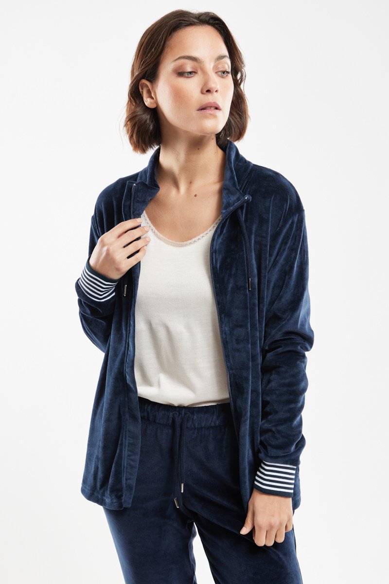 Veste zippée homewear - velours