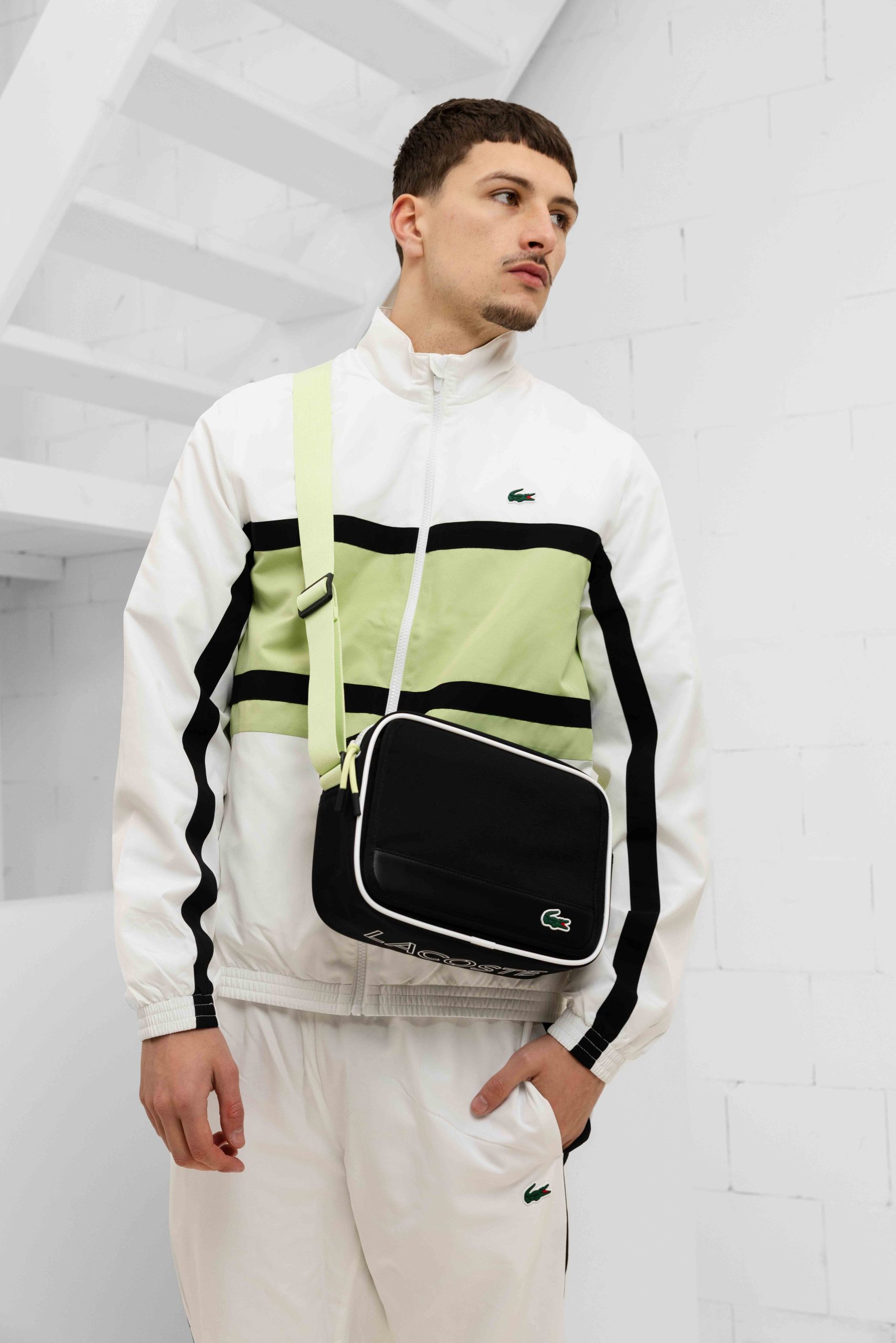 Lacoste Reporter Flap Schoudertas Heren Zwart
