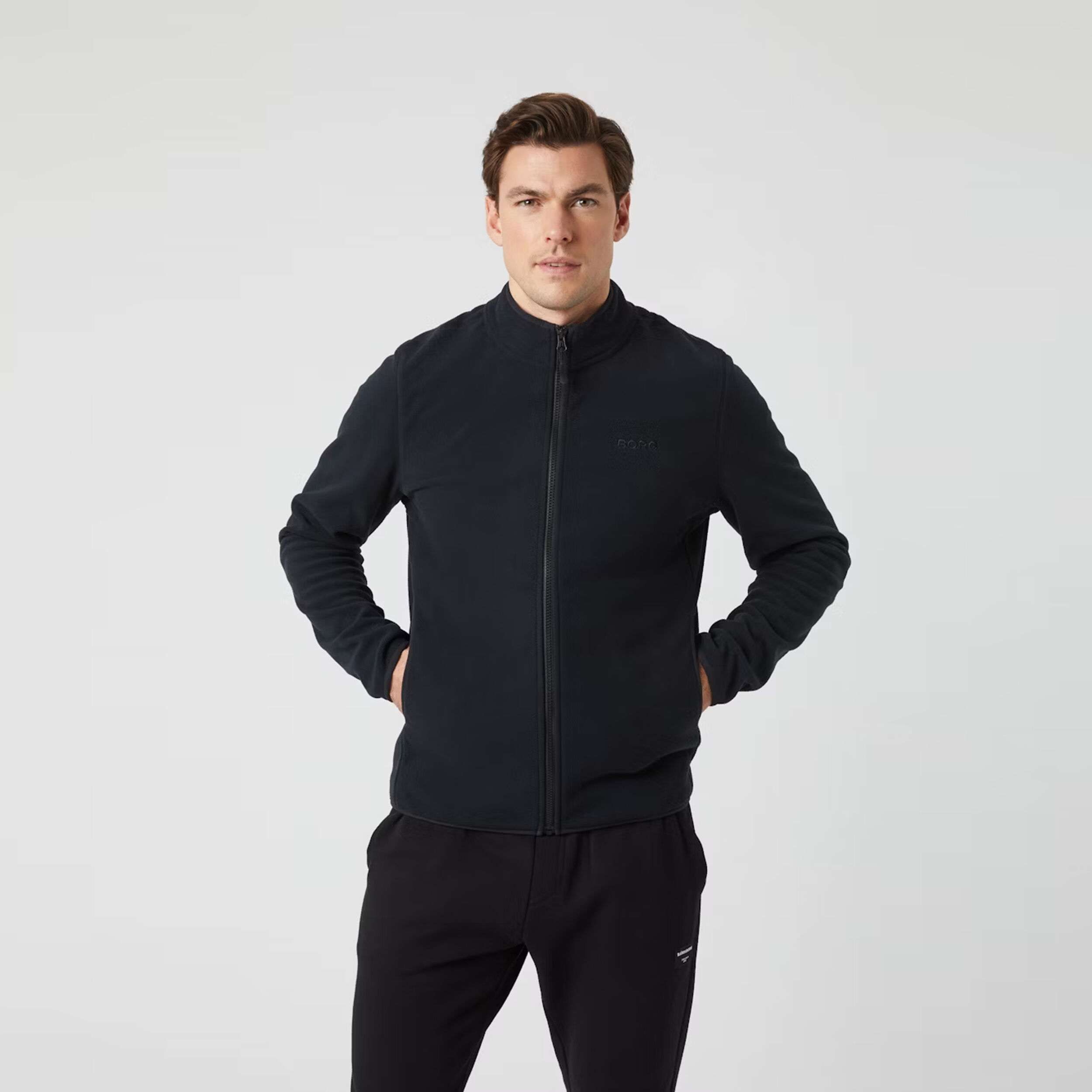 Björn Borg Full Zip Gilet En Coton Hommes - Noir