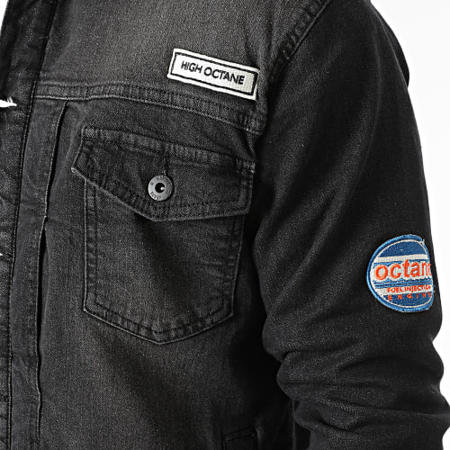 Veste Jean Col Mouton Herman Noir