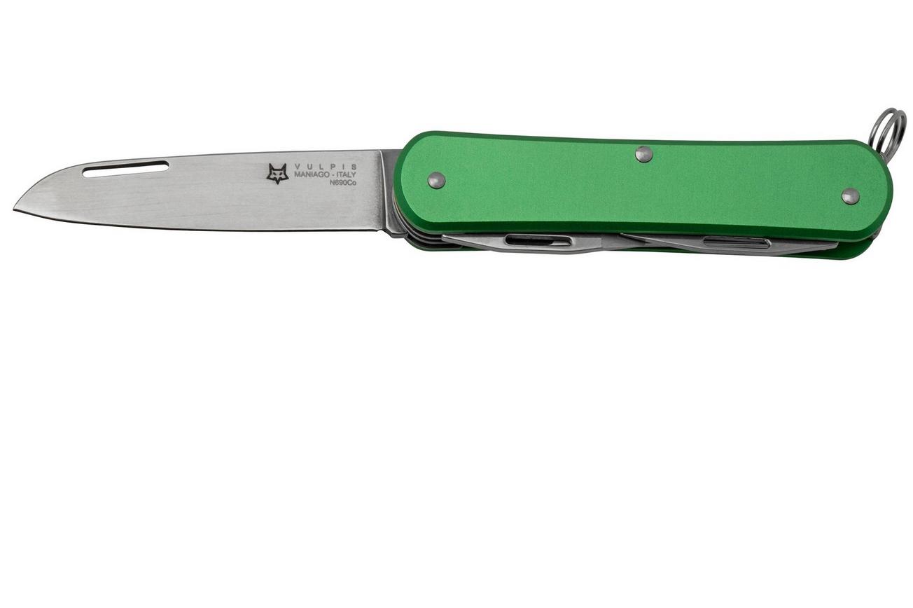 FOX Vulpis 4-Tools FX-VP130-F4OD, N690Co, Aluminium OD Green, Zwitsers zakmes