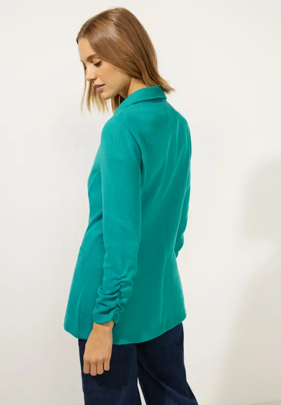 Longblazer mit Raffung - iced green