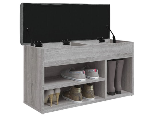 VIDAXL - Banc à chaussures sonoma gris 82x32x45,5 cm bois d'ingénieri...