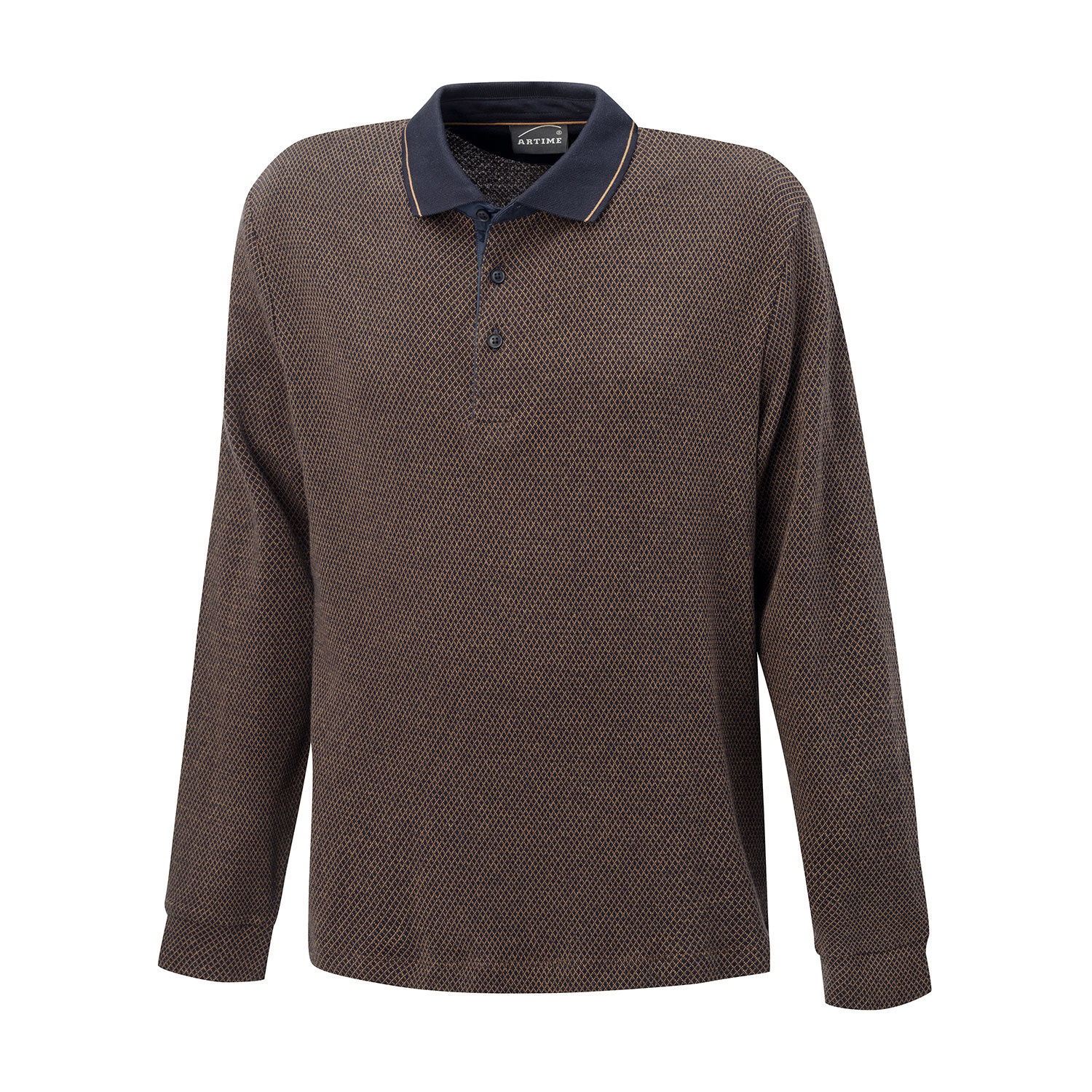Langarm Poloshirt aus Baumwolle
