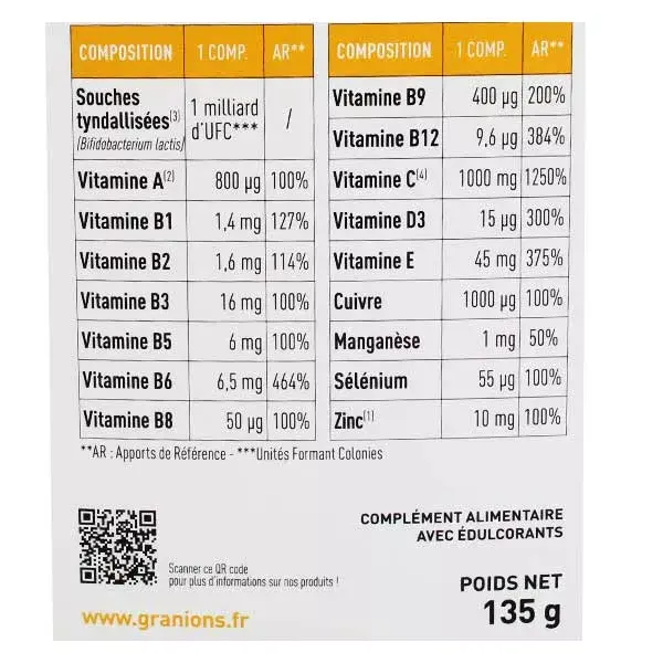 Granions Vitamineris Immunity 1000mg 30 comprimidos efervescentes