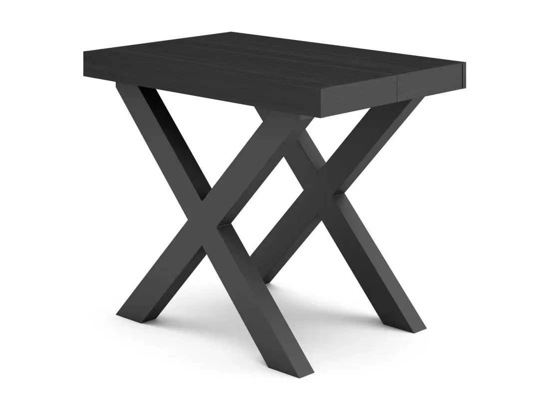 Table console extensible, 180, Pour 8 personnes, Pieds bois massif