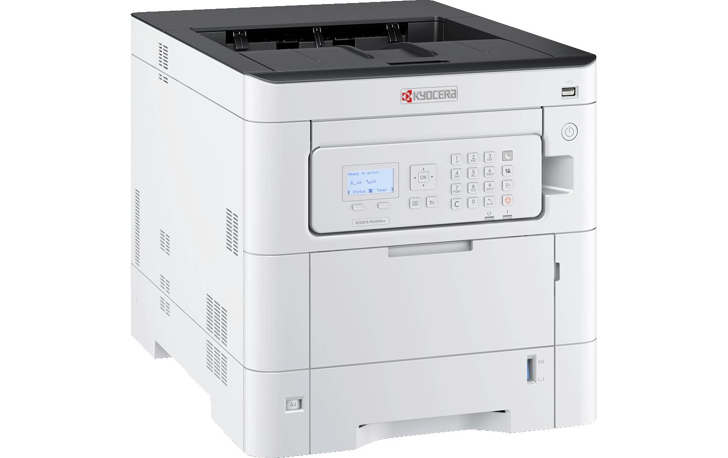 Drucker ECOSYS PA3500cx<br>Schneller, netzwerkfähiger Farblaserdrucker