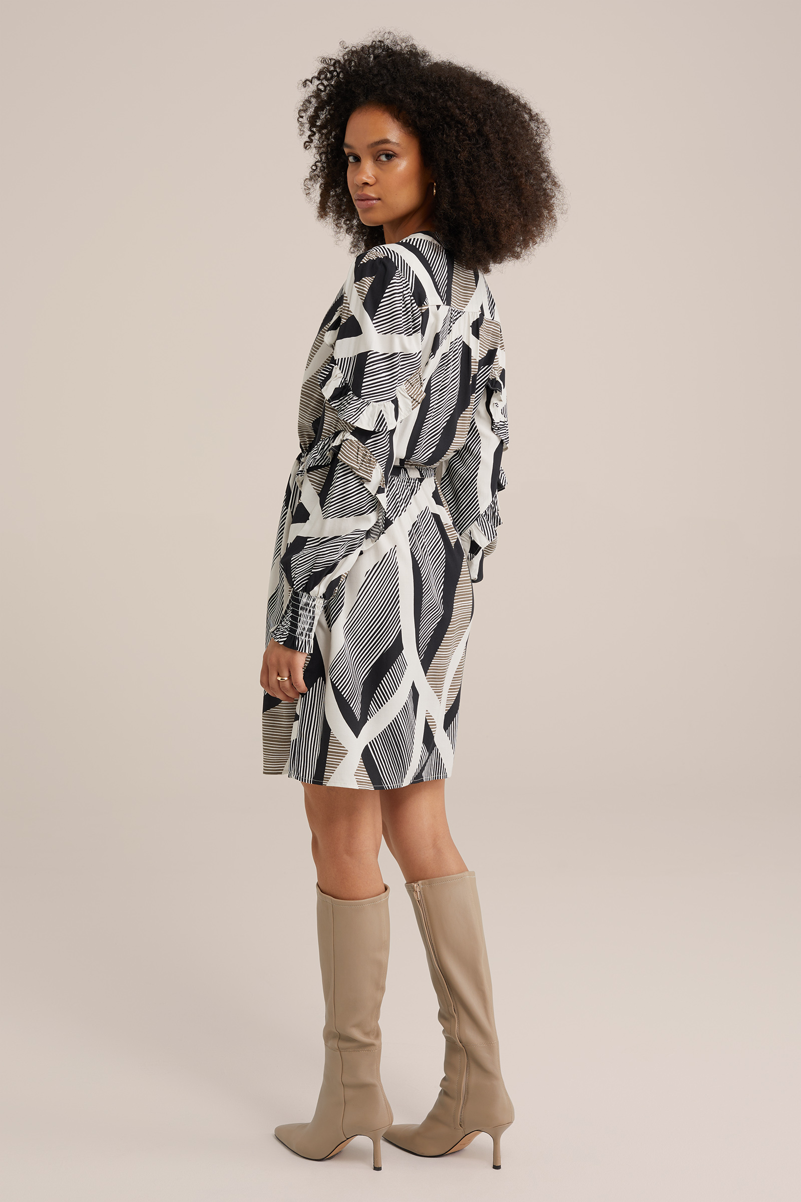 jurk met dessin WE Fashion Multikleur